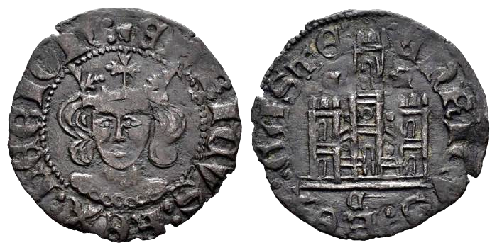 Tipo 26. Coronado con busto de Rey de frente, con gráfila o sin ella en anverso, y Castillo sin orla - Imagen 8