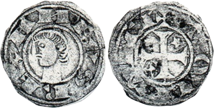 Tipo 29. Dinero toledano de buena técnica con leyenda “Toleti Ci”, y estrellas de cinco puntas en segundo y tercer cuadrante - Imagen 1