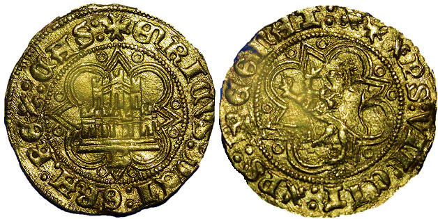 Tipo 29. Medio Enrique Castellano de oro - Imagen 1