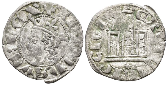 Tipo 3. Dinero Coronado de perfil y con gráfila en anverso de Coruña, del Rey Alfonso de Castilla y León - Imagen 12