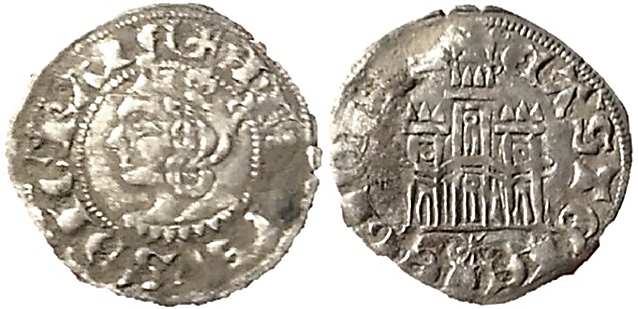 Tipo 3. Dinero Coronado de perfil y con gráfila en anverso de Coruña, del Rey Alfonso de Castilla y León - Imagen 25