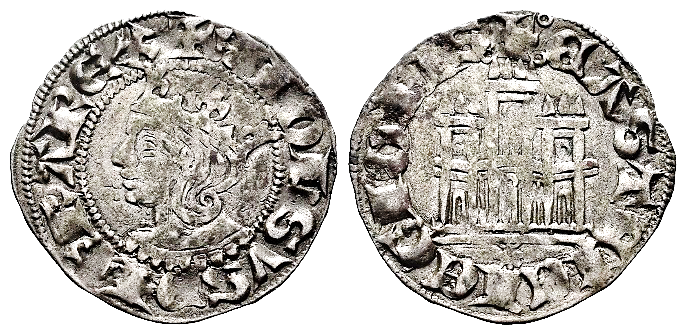 Tipo 3. Dinero Coronado de perfil y con gráfila en anverso de Coruña, del Rey Alfonso de Castilla y León - Imagen 29