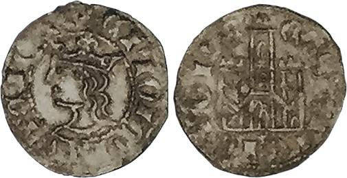 Tipo 3. Dinero Coronado de perfil y con gráfila en anverso de Coruña, del Rey Alfonso de Castilla y León - Imagen 33