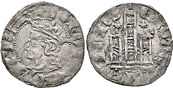 Tipo 3. Dinero Coronado de perfil y con gráfila en anverso de Coruña, del Rey Alfonso de Castilla y León - Imagen 36