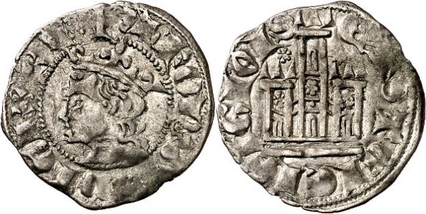 Tipo 3. Dinero Coronado de perfil y con gráfila en anverso de Coruña, del Rey Alfonso de Castilla y León - Imagen 37