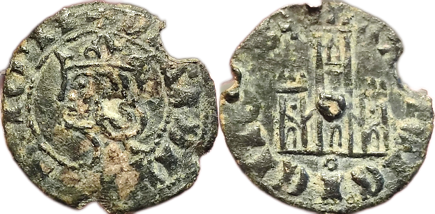 Tipo 3. Dinero Coronado de perfil y con gráfila en anverso de Coruña, del Rey Alfonso de Castilla y León - Imagen 39
