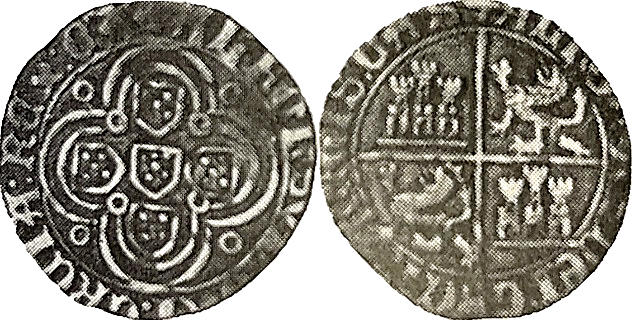 Tipo 3. Medio Real Grueso de Plata con Quinas en Polilobulado y Cuartelado Castellano Simple - Imagen 4