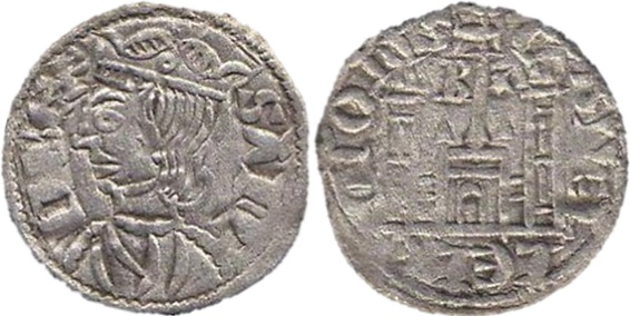Tipo 3. “Moneda Coronada” del rey Sancho - Imagen 1