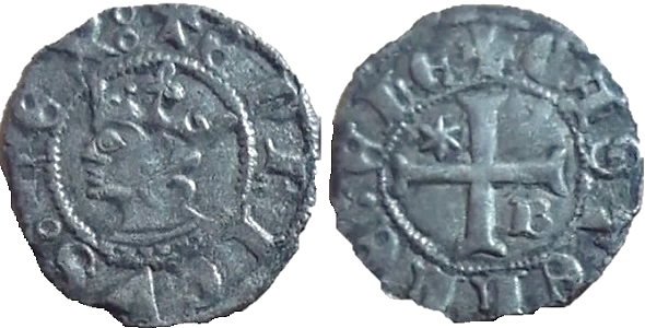 Tipo 30. Cinquén Coronado del tiempo del rey Enrique, de a 5 dineros - Imagen 1