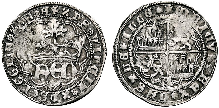 Tipo 30. Real de plata de monograma “hEN” - Imagen 1