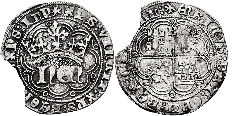 Tipo 30. Real de plata de monograma “hEN” - Imagen 3