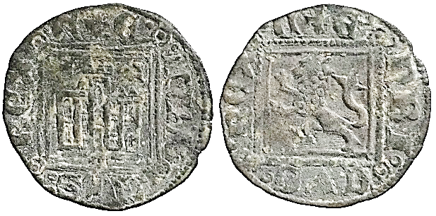 Tipo 31. Dinero Novén con castillo y león, con orla cuadrada - Imagen 16