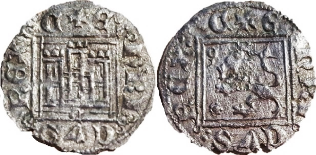 Tipo 31. Dinero Novén con castillo y león, con orla cuadrada - Imagen 21