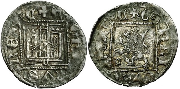 Tipo 31. Dinero Novén con castillo y león, con orla cuadrada - Imagen 24