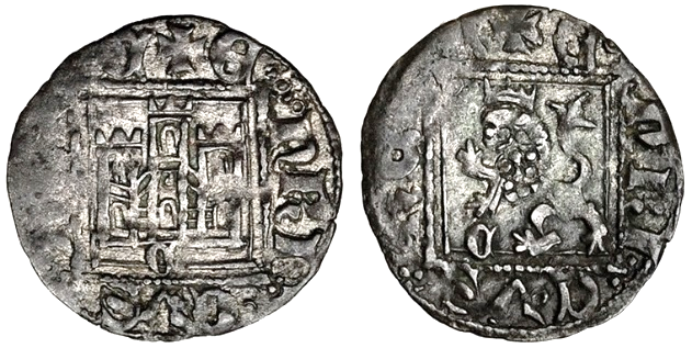 Tipo 31. Dinero Novén con castillo y león, con orla cuadrada - Imagen 25