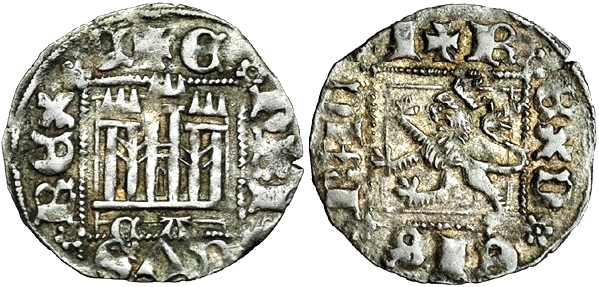 Tipo 31. Dinero Novén con castillo y león, con orla cuadrada - Imagen 33