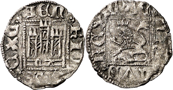 Tipo 31. Dinero Novén con castillo y león, con orla cuadrada - Imagen 39