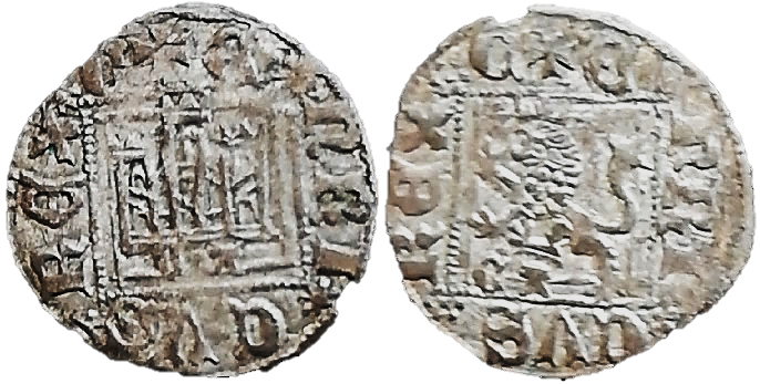 Tipo 31. Dinero Novén con castillo y león, con orla cuadrada - Imagen 47