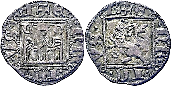 Tipo 31. Dinero Novén con castillo y león, con orla cuadrada - Imagen 50