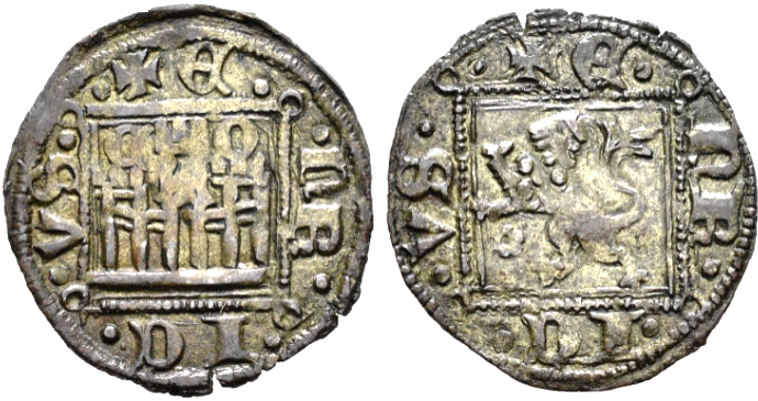 Tipo 31. Dinero Novén con castillo y león, con orla cuadrada - Imagen 51