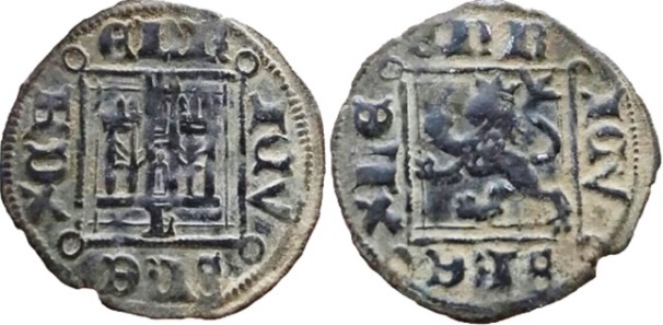 Tipo 31. Dinero Novén con castillo y león, con orla cuadrada - Imagen 58