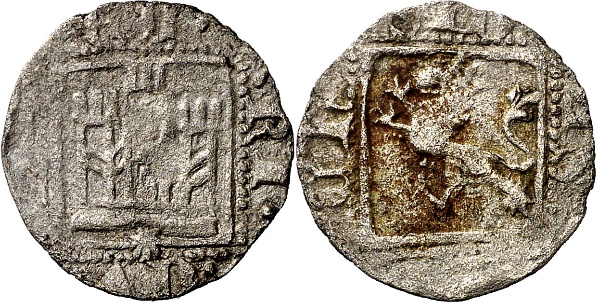 Tipo 31. Dinero Novén con castillo y león, con orla cuadrada - Imagen 72