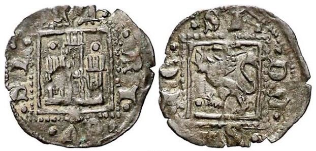 Tipo 31. Dinero Novén con castillo y león, con orla cuadrada - Imagen 83