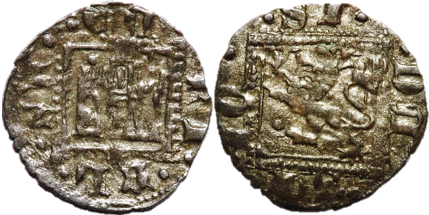 Tipo 31. Dinero Novén con castillo y león, con orla cuadrada - Imagen 88