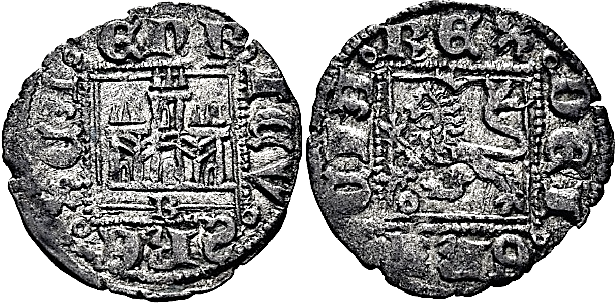 Tipo 31. Dinero Novén con castillo y león, con orla cuadrada - Imagen 9