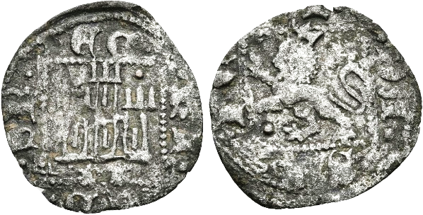 Tipo 31. Dinero Novén con castillo y león, con orla cuadrada - Imagen 93