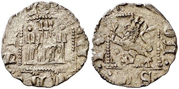 Tipo 31. Dinero Novén con castillo y león, con orla cuadrada - Imagen 94