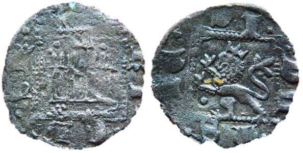 Tipo 31. Dinero Novén con castillo y león, con orla cuadrada - Imagen 95