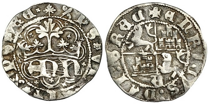 Tipo 31. Medio Real de plata de monograma “hEN” - Imagen 1