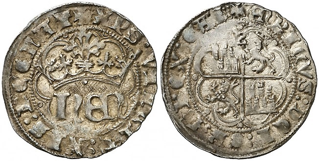 Tipo 31. Medio Real de plata de monograma “hEN” - Imagen 3