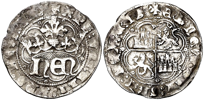 Tipo 31. Medio Real de plata de monograma “hEN” - Imagen 4