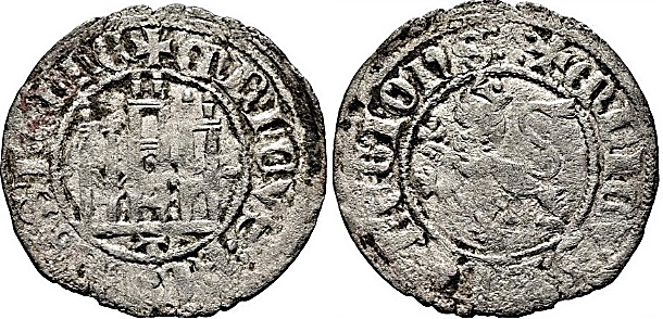 Tipo 32. Dinero Novén de Castillo y León, con orla redonda - Imagen 23