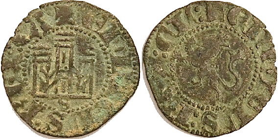 Tipo 32. Dinero Novén de Castillo y León, con orla redonda - Imagen 3