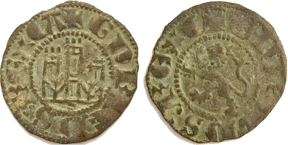 Tipo 32. Dinero Novén de Castillo y León, con orla redonda - Imagen 4