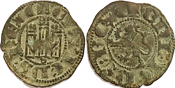 Tipo 32. Dinero Novén de Castillo y León, con orla redonda - Imagen 5