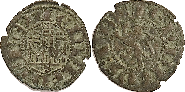 Tipo 32. Dinero Novén de Castillo y León, con orla redonda - Imagen 8