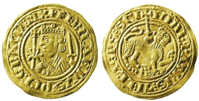 Tipo 33. Maravedí o Morabetino de Oro del rey Fernando II - Imagen 5