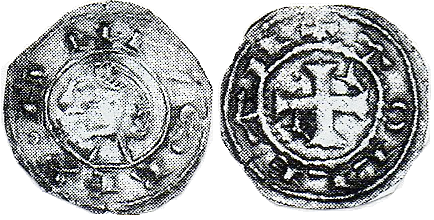 Tipo 33. Meaja toledana de buena técnica con leyenda “Tolleta”, y con estrellas de cinco puntas en segundo y tercer cuadrante - Imagen 1