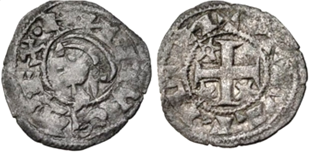 Tipo 34. Dinero previo y posterior a la batalla de Alarcos con leyenda “Tolleta”, con Estrellas de cinco puntas en primer y cuarto cuadrante - Imagen 10