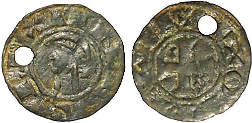 Tipo 34. Dinero previo y posterior a la batalla de Alarcos con leyenda “Tolleta”, con Estrellas de cinco puntas en primer y cuarto cuadrante - Imagen 19