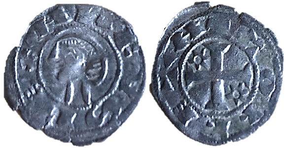 Tipo 34. Dinero previo y posterior a la batalla de Alarcos con leyenda “Tolleta”, con Estrellas de cinco puntas en primer y cuarto cuadrante - Imagen 7