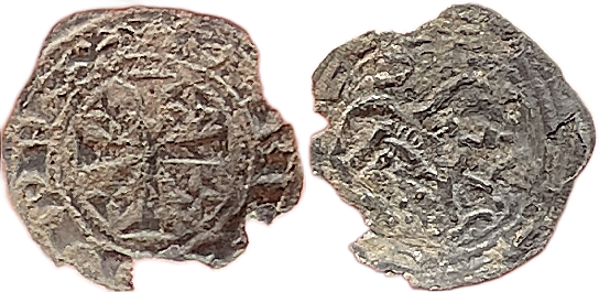 Tipo 34. Meaja leonesa del rey Fernando con la Cruz de Jerusalén - Imagen 1