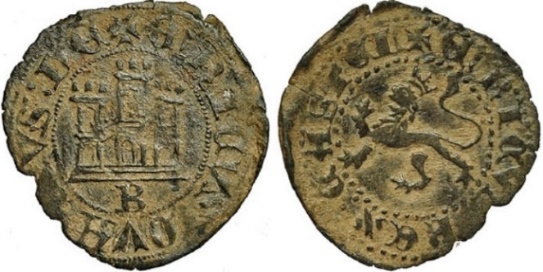 Tipo 34. Media Blanca del Ordenamiento con castillo y león, sin gráfila de lóbulos - Imagen 11