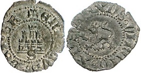 Tipo 34. Media Blanca del Ordenamiento con castillo y león, sin gráfila de lóbulos - Imagen 15