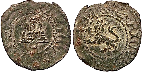 Tipo 34. Media Blanca del Ordenamiento con castillo y león, sin gráfila de lóbulos - Imagen 17