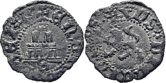 Tipo 34. Media Blanca del Ordenamiento con castillo y león, sin gráfila de lóbulos - Imagen 18